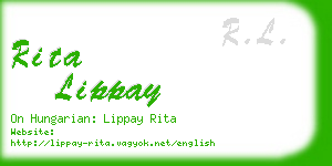 rita lippay business card